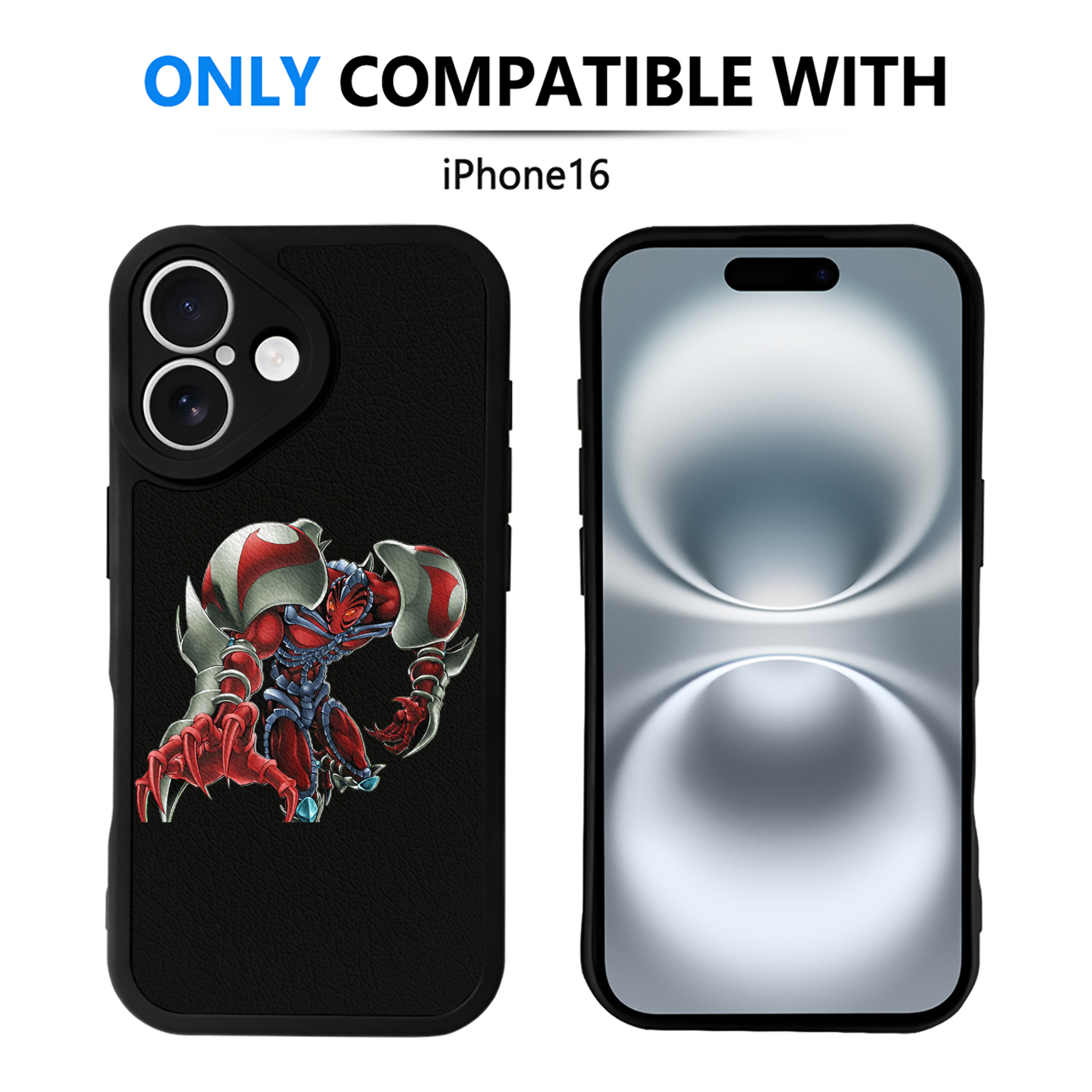 （画像用） 遊☆戯☆王 Yu-Gi-Oh! 【iPhone 16シリーズ対応】シリコンスマホケース（レザー調） 材質：シリコン